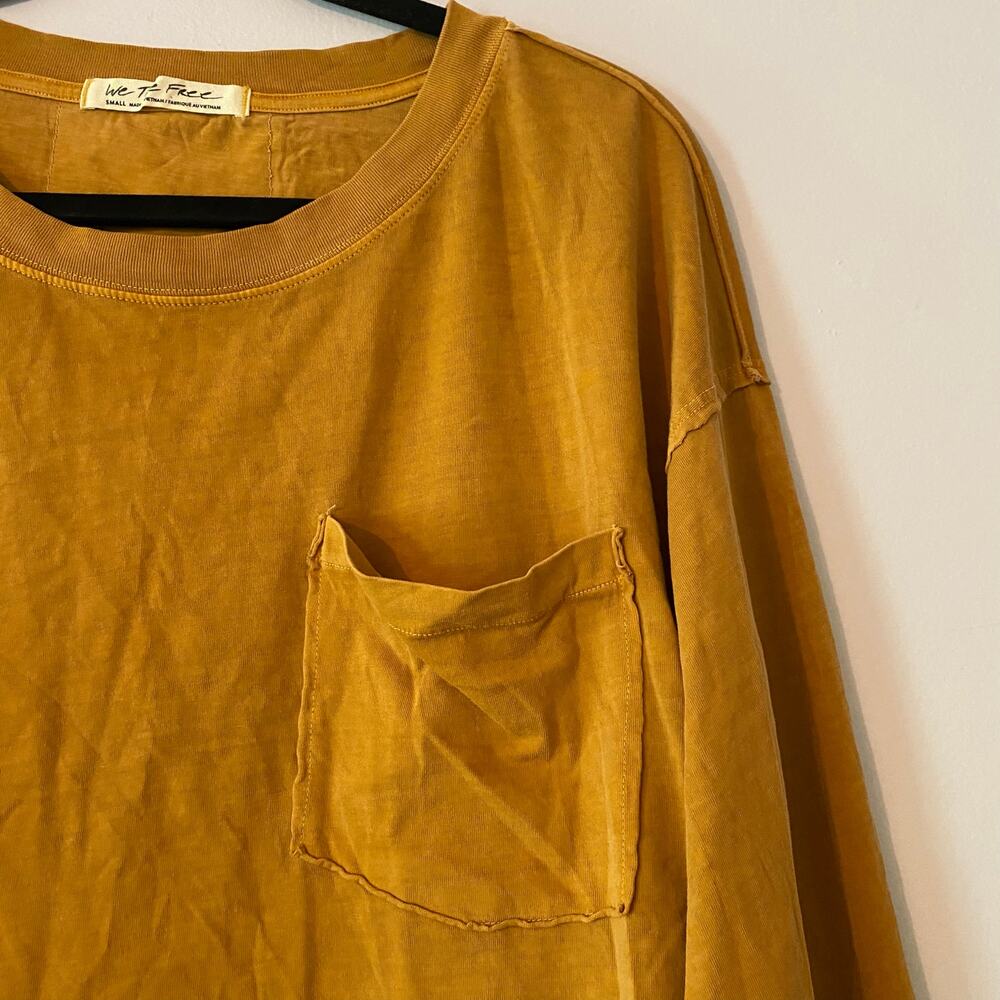 We The Free Burnt Orange Cropped Oversized Long Sleeve Lounge Women's size Small - Picture 4 of 9